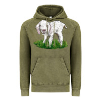 Vintage Olive Baby Angora Goat Vintage Hoodie - LillyAllenDesigns