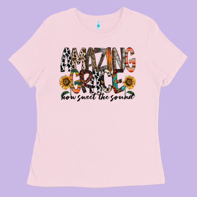 Amazing Grace How Sweet The Sound Ladies Tee Designed By Racoondesign