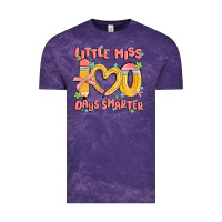 Cloud Purple little miss 100 days smarter Vintage Tee - MaliasSmallBusiness
