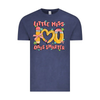 Vintage Denim little miss 100 days smarter Vintage Tee - MaliasSmallBusiness