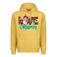 Antique Gold love christmas snowman Premium Hoodie - JahusDesignShop