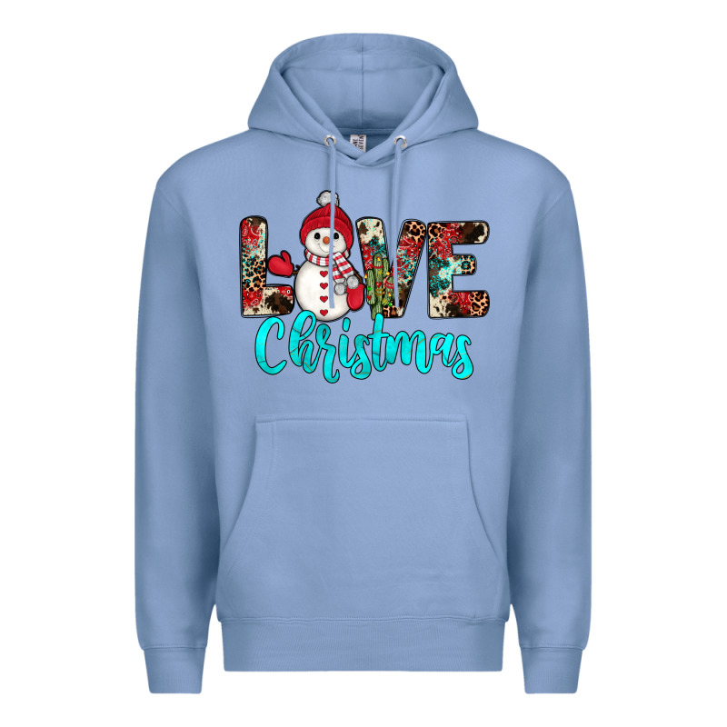 Love Christmas Snowman Premium Hoodie by JahusDesignShop | Teevron