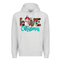 Dove Grey love christmas snowman Premium Hoodie - JahusDesignShop