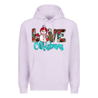 Lilac love christmas snowman Premium Hoodie - JahusDesignShop
