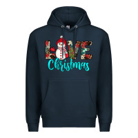 Navy love christmas snowman Premium Hoodie - JahusDesignShop