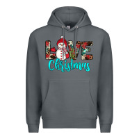 Rock love christmas snowman Premium Hoodie - JahusDesignShop