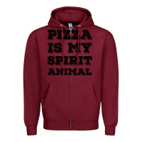 Burgundy Pizza Is My Spirit Animal Zipper Hoodie - Bettercallsaul