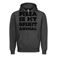 Charcoal Heather Pizza Is My Spirit Animal Zipper Hoodie - Bettercallsaul