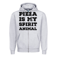 Heather Grey Pizza Is My Spirit Animal Zipper Hoodie - Bettercallsaul