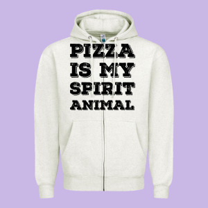 Pizza Is My Spirit Animal Zipper Hoodie Designed By Bettercallsaul