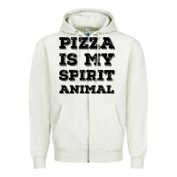 Oatmeal Heather Pizza Is My Spirit Animal Zipper Hoodie - Bettercallsaul