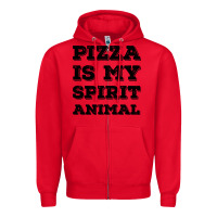 Red Pizza Is My Spirit Animal Zipper Hoodie - Bettercallsaul