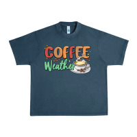 Midnight Navy coffee weather Urban Heavy Tee - MaliasSmallBusiness