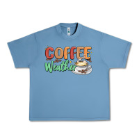 Pebble Blue coffee weather Urban Heavy Tee - MaliasSmallBusiness