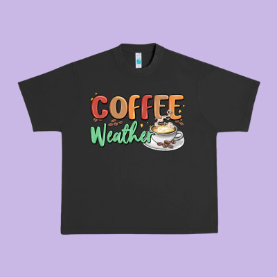 Coffee Weather Urban Heavy Tee Designed By Maliassmallbusiness