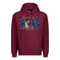 Burgundy baby its cold outside Premium Hoodie - CowGirlArtShop
