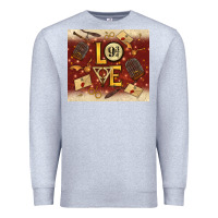Heather Grey wizard love Premium Sweatshirt - TumblerDesignByShophia