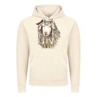 Vintage Artic Angora Goat Face Vintage Hoodie - LillyAllenDesigns
