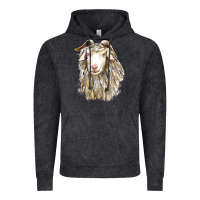 Vintage Black Angora Goat Face Vintage Hoodie - LillyAllenDesigns
