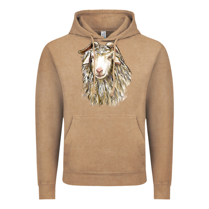 Angora Goat Face Vintage Hoodie by LillyAllenDesigns | Teevron
