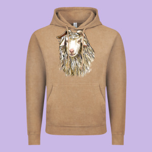 Angora Goat Face Vintage Hoodie Designed By Lillyallendesigns