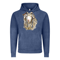 Vintage Denim Angora Goat Face Vintage Hoodie - LillyAllenDesigns