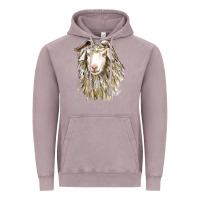 Vintage Zinc Angora Goat Face Vintage Hoodie - LillyAllenDesigns