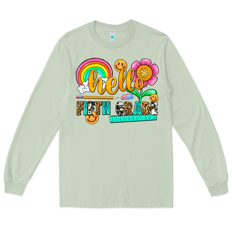Hello Fifth Grade Long Sleeve Tee by NancyCooperArtShop | Teevron