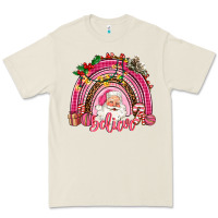 Bone pink christmas believe  rainbow Premium Tee - AdoDesignShop