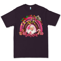 Plum pink christmas believe  rainbow Premium Tee - AdoDesignShop