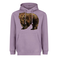 Lavender Grizzly Bear Heavyweight Hoodie - HowdyJamesFarm