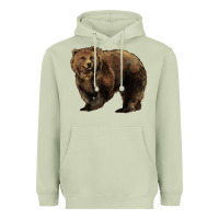Matcha Grizzly Bear Heavyweight Hoodie - HowdyJamesFarm