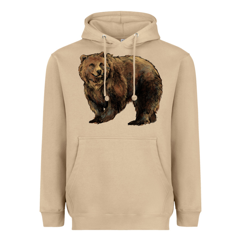 Grizzly Bear Heavyweight Hoodie by HowdyJamesFarm | Teevron