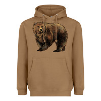 Toasted Coconut Grizzly Bear Heavyweight Hoodie - HowdyJamesFarm