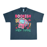 Midnight Navy bookish girlie express Urban Heavy Tee - MaliasSmallBusiness