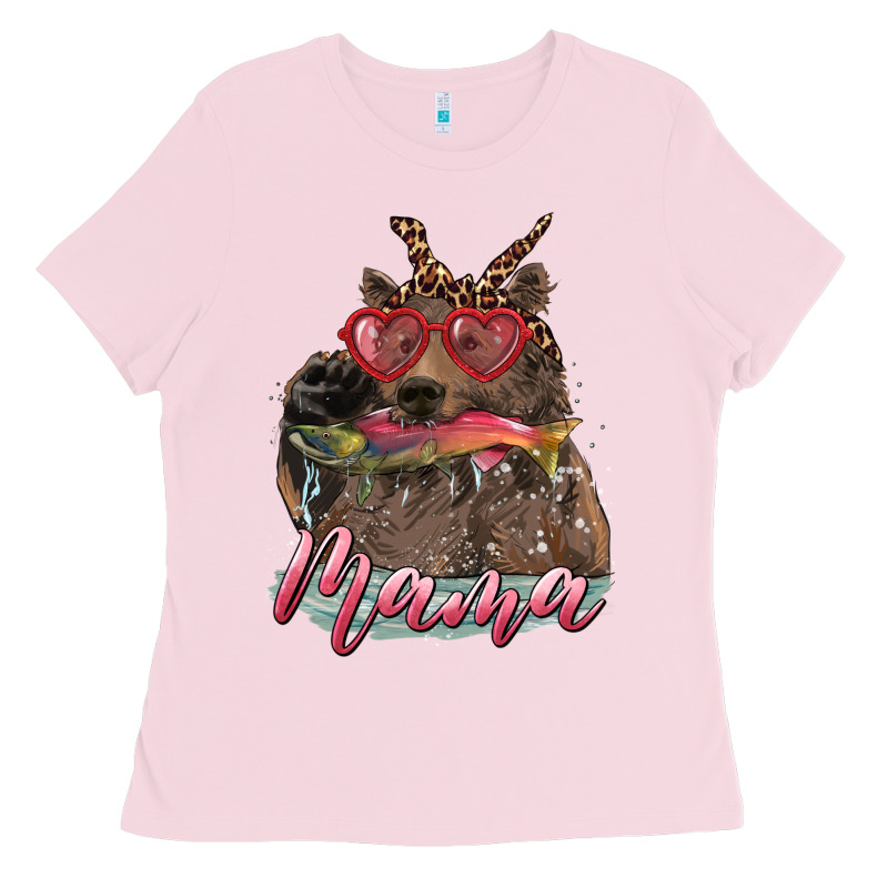 Mother's Day Glasses Leopard Bandana Mama Bear Hunting Fish Ladies Tee by RanaPortraitStore | Teevron