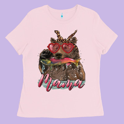 Mother's Day Glasses Leopard Bandana Mama Bear Hunting Fish Ladies Tee Designed By Ranaportraitstore