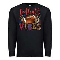 Black Football vibes red and blue Premium Sweatshirt - HowdyJamesFarm