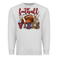 Dove Grey Football vibes red and blue Premium Sweatshirt - HowdyJamesFarm