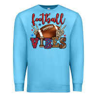 Ocean Blue Football vibes red and blue Premium Sweatshirt - HowdyJamesFarm