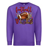 Purple Football vibes red and blue Premium Sweatshirt - HowdyJamesFarm