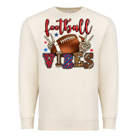 Sandshell Football vibes red and blue Premium Sweatshirt - HowdyJamesFarm