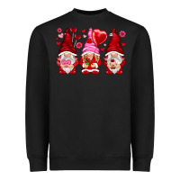 Black valentines day gnomies with heart balloon Heavyweight Sweatshirt - NancyCooperArtShop