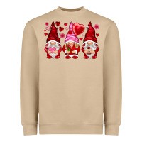 Mushroom valentines day gnomies with heart balloon Heavyweight Sweatshirt - NancyCooperArtShop