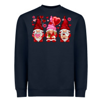Navy valentines day gnomies with heart balloon Heavyweight Sweatshirt - NancyCooperArtShop