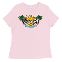 Bubblegum Pink beer sunshine Ladies Tee - CowhideDigitalArt