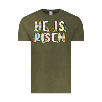 Vintage Olive he is risen Vintage Tee - MaliasSmallBusiness