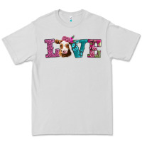 Dove Grey love with guernsey cow Premium Tee - AdoDesignShop