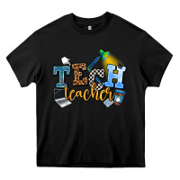 Black tech teacher Heavy Core Tee - AdoDesignShop