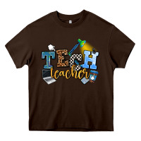 Chocolate Brown tech teacher Heavy Core Tee - AdoDesignShop